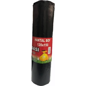 Endüstriyel Hantal Çöp Torbası 120*150 cm 900 gr Siyah 10 Lu 1 Paket