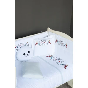 Kista Baby Park Yatak Bebek Uyku Seti Nevresim Takımı 70x110 Kitty Mavi