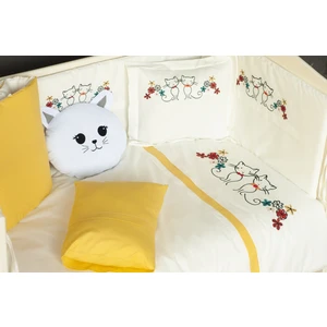 Kista Baby Bebek Uyku Seti Nevresim Takımı 60x120 Kitty Sarı