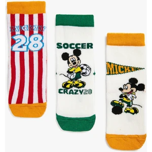 3'lü Mickey Mouse Lisanslı Çorap Seti