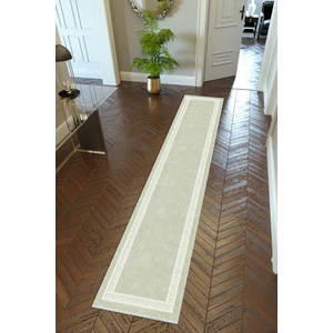 10 Post Online Yolluk Klasik Haki Gri Kaymaz Kesme Yıkanabilir Ince Dijital Baskı Koridor Halısı