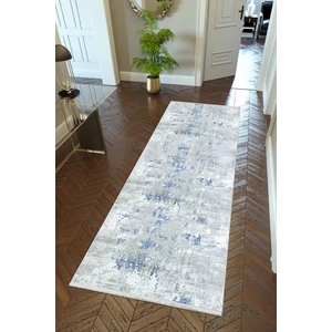 10 Post Online Yolluk Doku Gri Mavi Kaymaz Kesme Yıkanabilir İnce Dijital Baskı Koridor Halısı