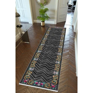 10 Post Online Yolluk Doku Mavi Kaymaz Kesme Yıkanabilir Ince Dijital Baskı Koridor Halısı