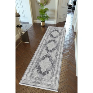 10 Post Online Yolluk Klasik Haki Gri Kaymaz Kesme Yıkanabilir Ince Dijital Baskı Koridor Halısı
