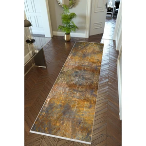 Yolluk Pastel Metalik Gri Gold Kahverengi Kaymaz Kesme Yıkanabilir Ince Koridor Halısı