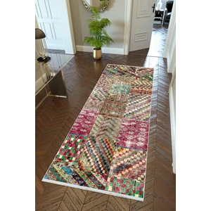 Yolluk Otantik Kahverengi Kaymaz Kesme Yıkanabilir Ince Dijital Baskı Koridor Halısı