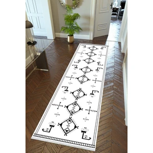 10 Post Online Yolluk Doku Siyah Kaymaz Kesme Yıkanabilir Ince Dijital Baskı Koridor Halısı