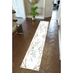 10 Post Online Yolluk Doku Mavi Kaymaz Kesme Yıkanabilir Ince Dijital Baskı Koridor Halısı