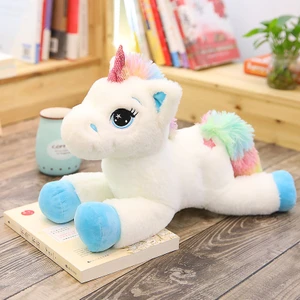Unicorn Peluş Tek Boynuzlu At Maskot At Beyaz 40CM (Yurt Dışından)