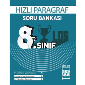 Gerçek Başarı Yayınları 8.Sınıf Hızlı Paragraf Soru Bankası