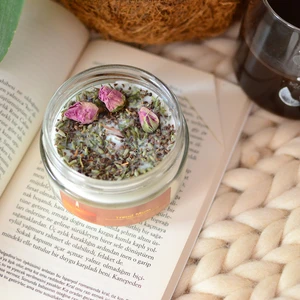 Trend Mum %100 Doğal Aromaterapi Lavanta Kokulu ve Üzerlik Tohumlu Soya Mum , Hediyelik Mum