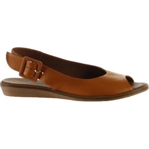 Bueno Shoes Taba Deri Kadın Düz Sandalet