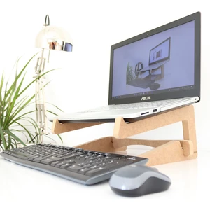 Ahşap Laptop Standı - 15" - 17" Boyutlarındaki Laptoplar Ile Uyumlu - Laptop Yükseltici - ALS3