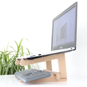 Ahşap Laptop Standı - 13" - 14" Boyutlarındaki Laptoplar Ile Uyumlu - Laptop Yükseltici - WLS4