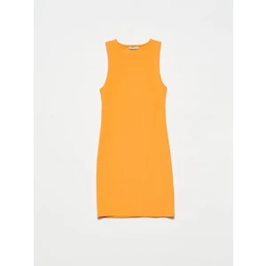 90326 Mini Basic Elbise-Oranj