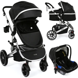 Capsule Egg Travel Sistem Bebek Arabası Siyah Silver