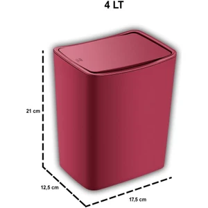 Touch Çöp Kovası 4 Litre Bas Aç Kapak