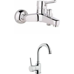 Delta Lavabo Bataryası + Aç Kapa Banyo Bataryası