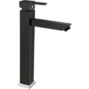 Kare Aç Kapa Çanak Tipi Uzun Lavabo Bataryası Siyah