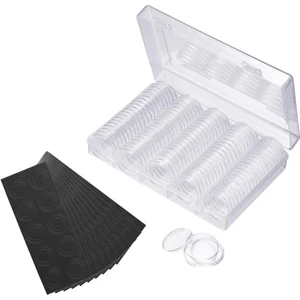 Vogue Element Paralar, 100 Adet Yuvarlak Kapsül Kaplı Saklama Kutusu Kasası Tutucu (Yurt Dışından)