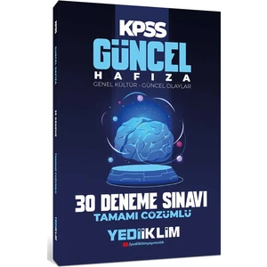 Yediiklim Yayınları KPSS 2022 Güncel Hafıza Genel Kültür Güncel Olaylar Tamamı Çözümlü 30 Deneme Sınavı