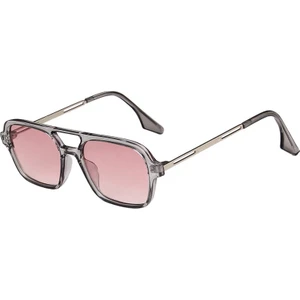 Shenzhen Xin Xin Retro Çift Köprü Kadın Güneş Gözlüğü Moda Pembe Gradyan Gözlük Trend Oyuk Leopar Mavi Güneş Gözlükleri Erkekler Shades (Yurt Dışından)