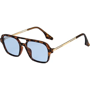 Shenzhen Xin Xin Retro Çift Köprü Kadın Güneş Gözlüğü Moda Pembe Gradyan Gözlük Trend Oyuk Leopar Mavi Güneş Gözlükleri Erkekler Shades (Yurt Dışından)
