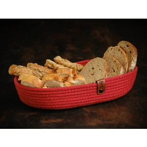 Pamuk İp El Yapımı Ekmek Sepeti 25 x 15 x 5 cm.