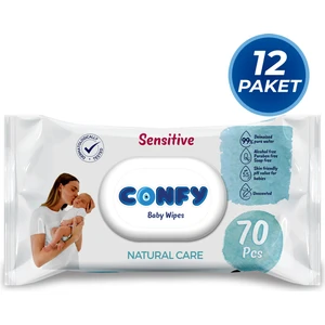 Premium Sensitive Islak Mendil 70 Adet 12 Paket
