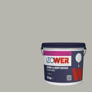 izower Zemin ve Kort Boyası – Gümüş 10 (18KG)