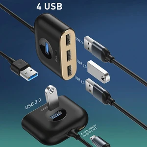 Square Round 4ın1 USB Hub Adaptör (Usb3.0 To Usb3.0*1 USB