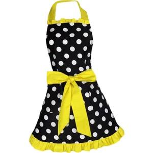 Ayarlanabilir Önlük Ev Mutfak Yemek Pamuk Önlükleri Bowknot Sarı (Yurt Dışından)