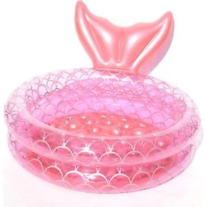 Çocuklar Için Şişme Yüzme Havuzu Ev Pembe Yuvarlak Yüzme Havuzu (90 Cm) (Yurt Dışından)