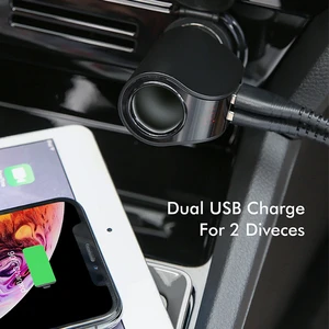 Floveme 3.1A Çıft USB Dıjıtal Ekran Araba Çakmaklık Şarj Cıhazı