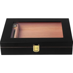 Puro Humidor Ispanyol Cedar Ahşap Küçük Puro Kutusu Higrometre Nemlendirici | Puro Aksesuarları (Yurt Dışından)