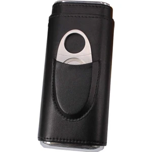 Üç Parmak Puro Kutusu Iki Sonu Donanım Kemer Puro Makas Puro Deri Kılıf Taşınabilir Puro Kutusu | Puro Aksesuarları (Yurt Dışından)