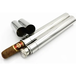 304 Paslanmaz Çelik Puro Kılıfı  Kalça Şişeleri Puro Kutusu 2 Oz Hip Şişesi Portatif Mühür Nem Tüp Hunel | Puro Aksesuarları (Yurt Dışından)