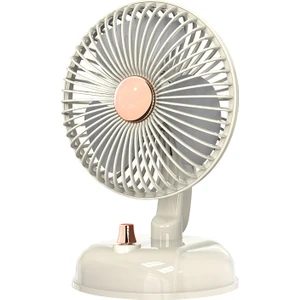Szykd F10 Taşınabilir Sessiz Masaüstü Retro Hareketli Kafa USB Fan Süt Beyaz (Yurt Dışından)