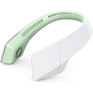 Szykd F58 Sports Sessiz Taşınabilir USB Asma Boyun Bladess Fan Yeşil (Yurt Dışından)