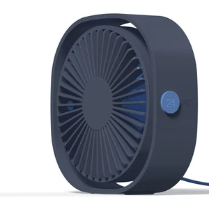 Szykd 360 Derece Döndürme Rüzgarı 3 Hız Mini USB Masaüstü Fan Koyu Mavi (Yurt Dışından)
