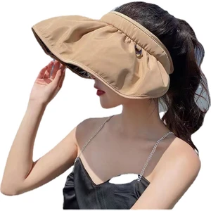 Kadın Katlanabilir Güneşlik Şapka - Kahverengi (Yurt Dışından)