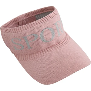 Yazılı Katlanabilir Yarım Tenis Şapkası - Pembe (Yurt Dışından)