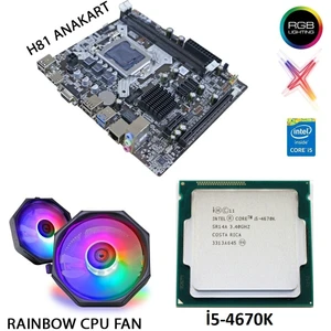 I5 4670K Işlemci/ 1150 Pin Anakart/cpu Fan /bundle Set