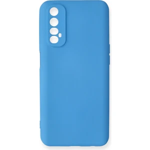 Realme 7 Kılıf Lansman Içi Kadife Nano Silikon - Mavi