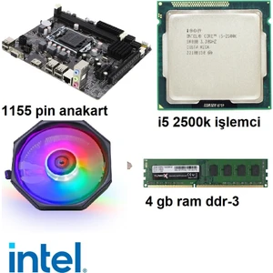 I5 2500K İŞLEMCİ/H61 Anakart/4 GB Ddr3 Ram/bundle Set