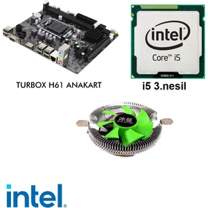 I5 3.nesil İŞLEMCİ/H61 Anakart/cpu Fan/bundle Set