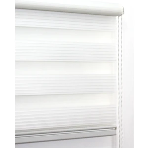 Beyaz Dar Pliseli Zebra Perde