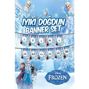 My Party Ready Elsa Frozen Karlar Ülkesi Iyiki Doğdun Banner Yazı