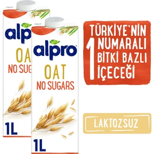 Şekersiz Yulaf Sütü 2×1L Lif ve Kalsiyum Kaynağı Vegan Alternatif İçecek