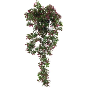 Yapay Çiçek Saksıda Sarkan Bordo Fare Kulağı Şimşir Yapay Sarmaşık Pastel 50CM